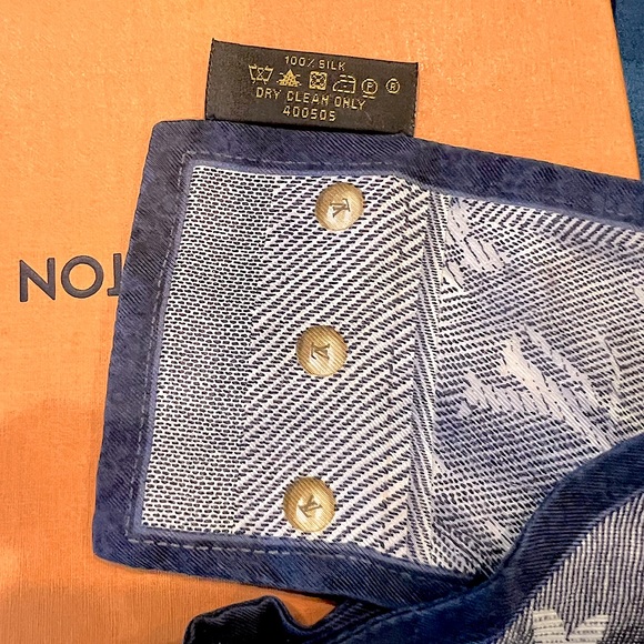 NWOT LV Denim Silk Bandeau - Picture 1 of 4